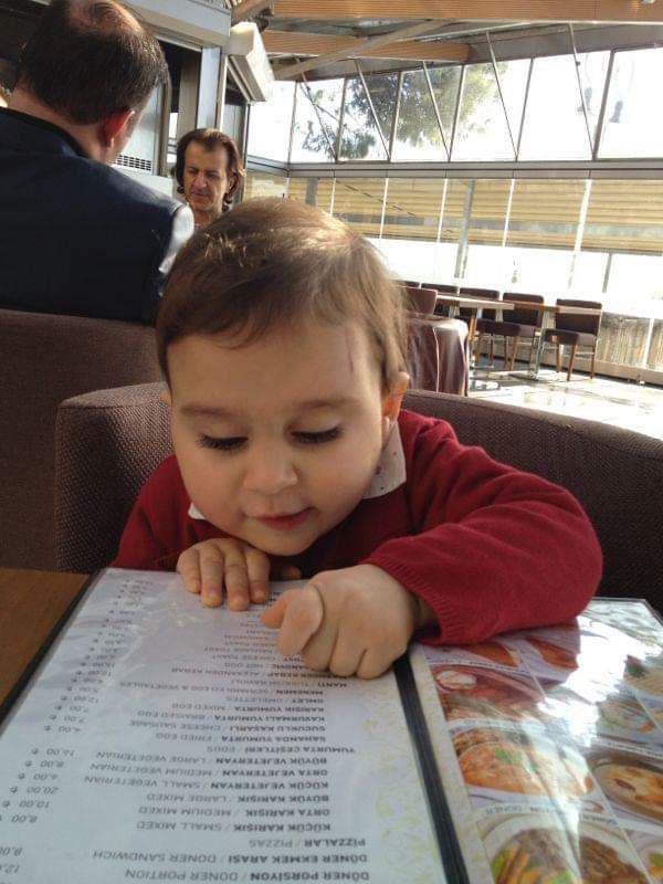 Looking at a menu